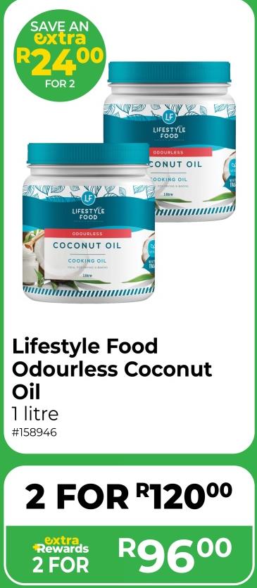 Lifestyle Food Odourless Coconut Oil 1 litre