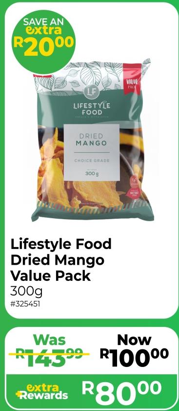 Lifestyle Food Dried Mango Value Pack 300g