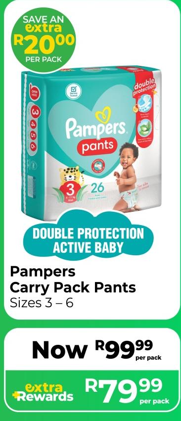 Pampers Carry Pack Pants Sizes 3 – 6