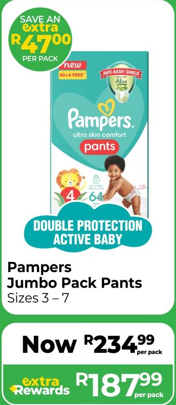 Pampers Jumbo Pack Pants Sizes 3 - 7