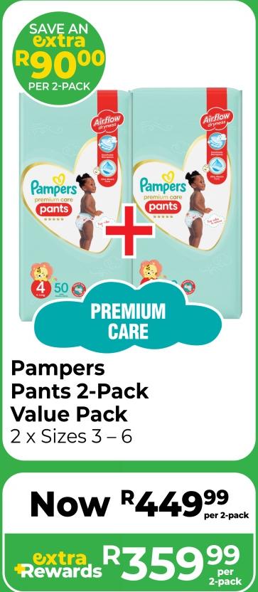 Pampers Pants 2-Pack Value Pack 2 x Sizes 3 – 6