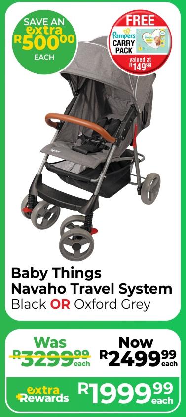 Baby Things Navaho Travel System Black OR Oxford Grey