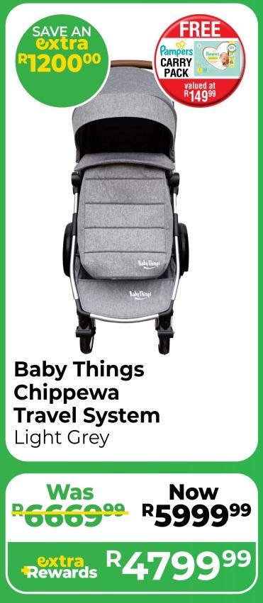 Baby Things Chippewa Travel System Light Grey