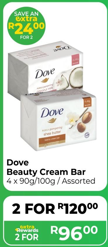 Dove Beauty Cream Bar 4 x 90g/100g / Assorted