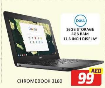 DELL Chromebook 3180, 16GB Storage, 4GB RAM, 11.6 Inch Display