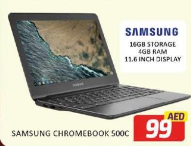 Samsung Chromebook 500C, 16GB تخزين، 4GB رام، 11.6 بوصة شاشة