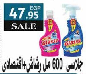 Glassy Glass Cleaner Spray+ Refill 600 ml    