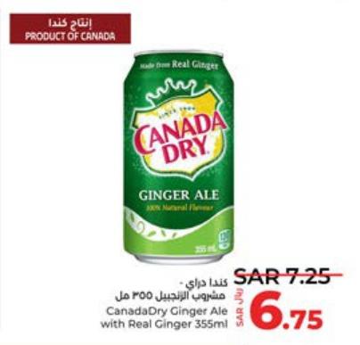 Canada Dry Ginger Ale with Real Ginger 355 ml