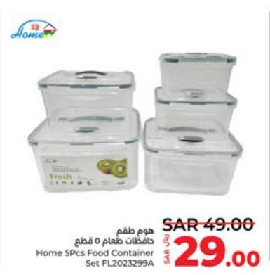 Home 5Pcs Food Container Set FL2023299A