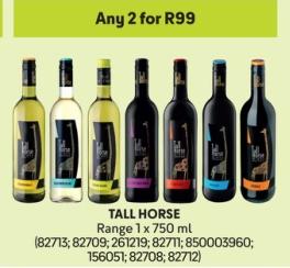 Any 2 Tall Horse Range 1 x 750 ml