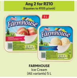 Any 2 FARMHOUSE Ice Cream (All variants) 5 L