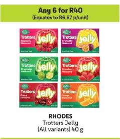 Any 6 RHODES Trotters Jelly (All variants) 40 g