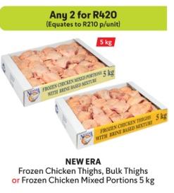 Any 2 Frozen Chicken Thighs, Bulk Thighs or Frozen Chicken Mixed Portions 5kg