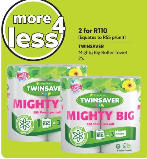 TWINSAVER Mighty Big Roller Towel 2's