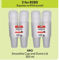 ARO Smoothie Cup and Dome Lid 305ml