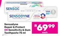 Sensodyne Repair & Protect OR Sensitivity & Gum Toothpaste 75 ml