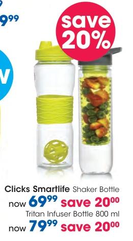 Clicks Smartlife Shaker Bottle