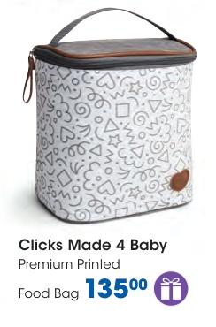 Clicks Made 4 Baby Premium Printed Food Bag