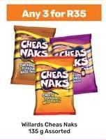 Willards Cheas Naks 135 g Assorted any 3 