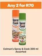 Any 2 Colman's Spray & Cook Assorted