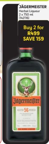 Jägermeister Herbal Liqueur 2 x 750 ml