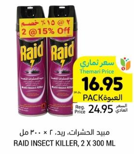 RAID INSECT KILLER, 2 X 300 ML