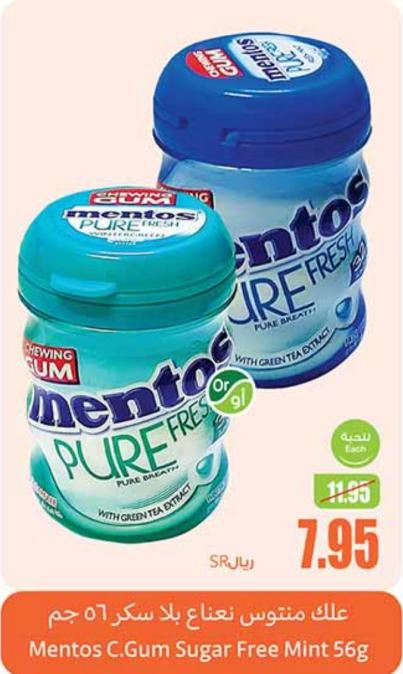 Mentos C.Gum Sugar Free Mint 56g