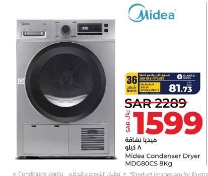 Midea Condenser Dryer MDG80CS 8kg