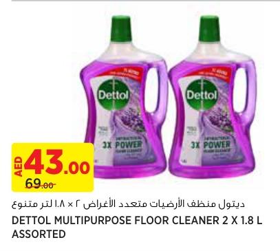 DETTOL MULTIPURPOSE FLOOR CLEANER 2 X 1.8 L ASSORTED