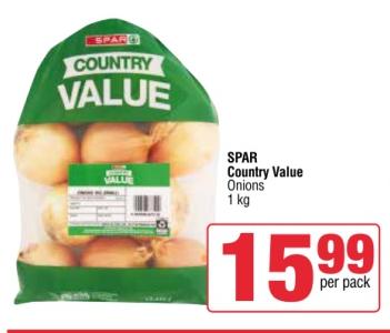 SPAR Country Value Onions 1 kg 