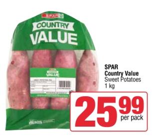 SPAR Country Value Sweet Potatoes 1 kg 