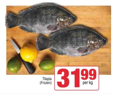 Tilapia (Frozen) per kg 