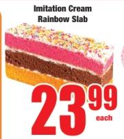 Imitation Cream Rainbow Slab