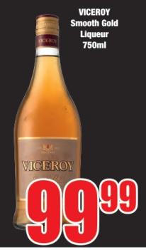 VICEROY Smooth Gold Liqueur 750ml