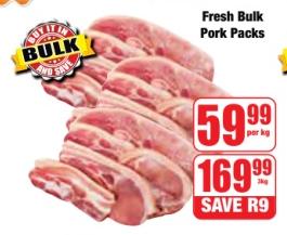 Fresh Bulk Pork Packs 3 kg