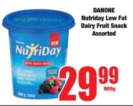 DANONE Nutriday Low Fat Dairy Fruit Snack Assorted 900g