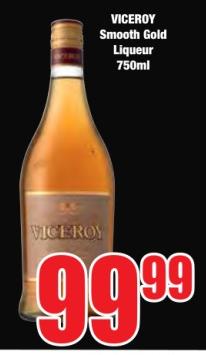 VICEROY Smooth Gold Liqueur 750ml