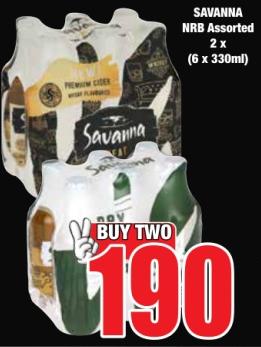 SAVANNA NRB Assorted 2 x (6 x 330ml)