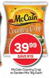 McCain Country Crop or Garden Mix 1kg Each