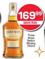 Three Ships Select Whisky 750ml