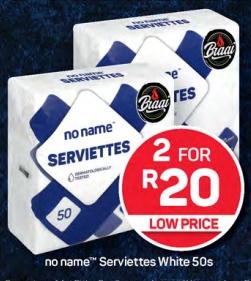 no name Serviettes White 50s