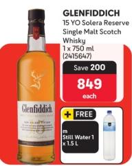 GLENFIDDICH 15 YO Solera Reserve Single Malt Scotch Whisky 1 x 750 ml