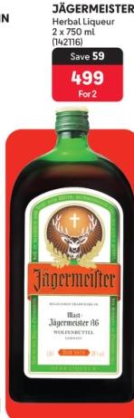 JÄGERMEISTER Herbal Liqueur 2 x 750 mL