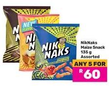 NikNaks Maize Snack 135 g Assorted