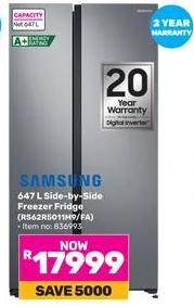 Samsung 647L Side-by-Side Freezer Fridge