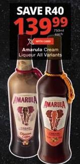 Amarula Cream Liqueur All Variants 750ml