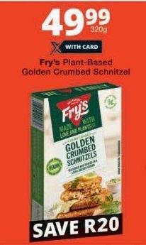 Fry's Plant-Based Golden Crumbed Schnitzel 320 gm 