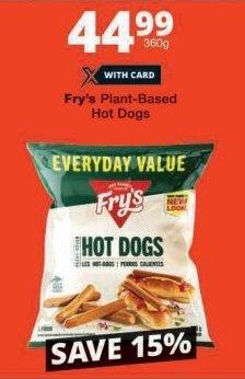 Fry's Plant-Based Hot Dogs 360 gm 