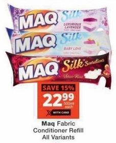 Maq Fabric Conditioner Refill All Variants 500 ml