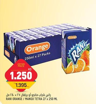 RANI ORANGE / MANGO TETRA 27 x 250 ML